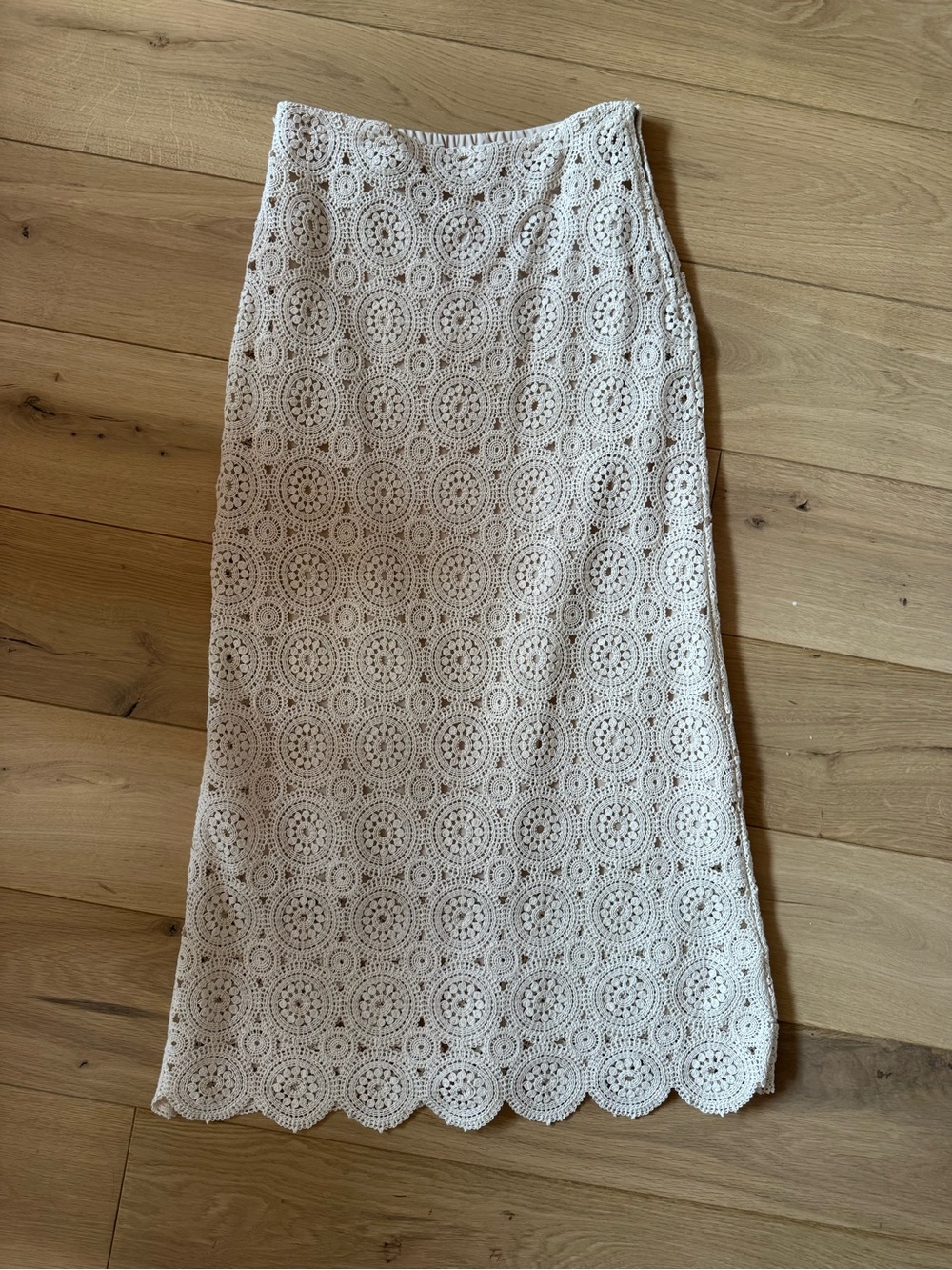 Apiece Apart Cream Crochet Midi Skirt - Picture 4 of 4
